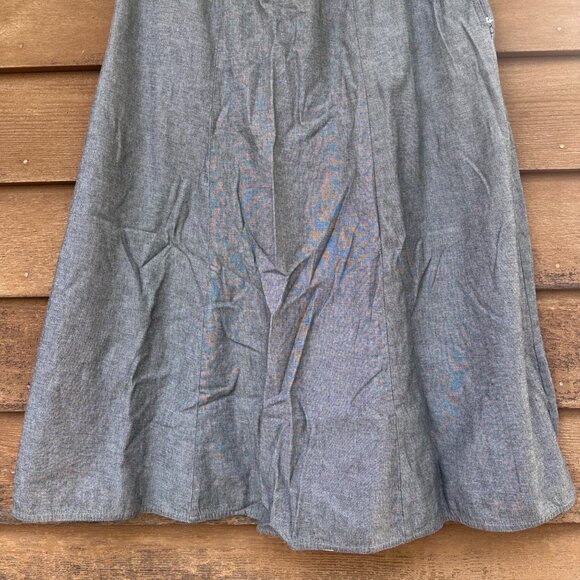 Vintage Orvis Womens Size 16 Gray Cotton Skirt Elastic Waistband Made In USA Sli - Picture 7 of 10